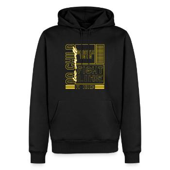 Chemise de sensibilisation au neuroblastome, combattez comme un enfant - Sweat à capuche Premium bio Homme - noir - Devant - Nico (187cm)
