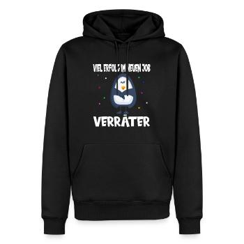Viel Erfolg im neuen Job Verräter Abschied - Männer Premium Bio Hoodie - Schwarz - Vorne - Nico (187cm)