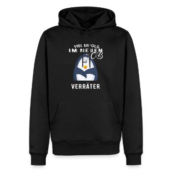 Viel Erfolg im neuen Job Verräter Abschied Jobwech - Männer Premium Bio Hoodie - Schwarz - Vorne - Nico (187cm)