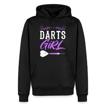 Fléchettes Fille Fléchettes Femmes Jouer Fléchettes Accessoires Fléchettes - Sweat à capuche Premium bio Homme - noir - Devant - Nico (187cm)