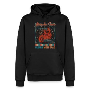 Manche Opas Spielen Bingo Echte Opas Fahren - Men’s Premium Organic Hoodie - black - Front - Nico (187cm)