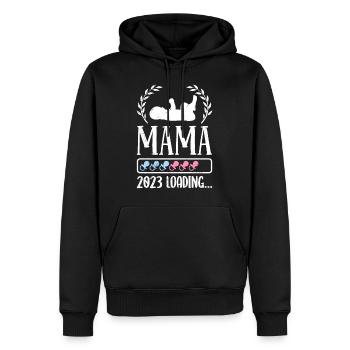 Mom 2023 loading pregnant Girl and Boy Mom - Men’s Premium Organic Hoodie - black - Front - Nico (187cm)