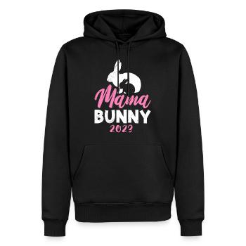 Maman Lapin 2023 tomber enceinte Mère Maman - Sweat à capuche Premium bio Homme - noir - Devant - Nico (187cm)