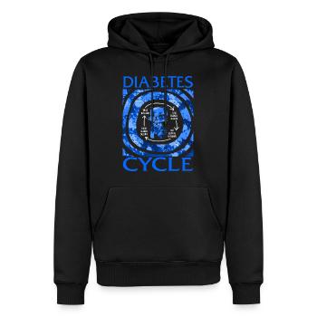 Chemise de sensibilisation au diabète, Diabetes Cycle Mad Cat - Sweat à capuche Premium bio Homme - noir - Devant - Nico (187cm)