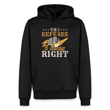 L’arbitre a toujours raison billard sport - Sweat à capuche Premium bio Homme - noir - Devant - Nico (187cm)