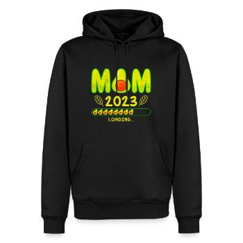 Mom 2023 loading Pregnancy Baby Avocado - Men’s Premium Organic Hoodie - black - Front - Nico (187cm)