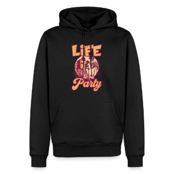 Vie de la garde de la piscine de natation de la fête - Sweat à capuche Premium bio Homme - noir - Devant - Nico (187cm)