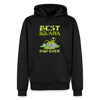 Bester Leguan Vater aller Zeiten Eidechse Haustier Vatertag - Männer Premium Bio Hoodie - Schwarz - Vorne - Nico (187cm)