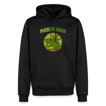 Mariguan Eidechse Haustier Weed 420 Reptilien Liebhaber - Männer Premium Bio Hoodie - Schwarz - Vorne - Nico (187cm)