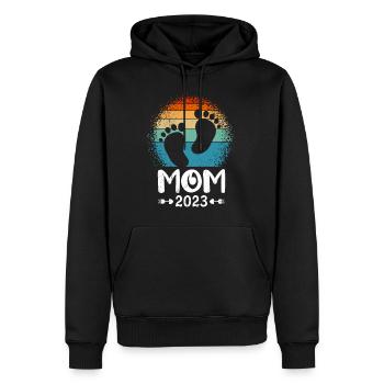 Mama 2023 Mutter schwanger werden Schwangerschaft - Männer Premium Bio Hoodie - Schwarz - Vorne - Nico (187cm)
