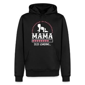 Mom 2023 loading Mother Pregnant Girl Mom - Men’s Premium Organic Hoodie - black - Front - Nico (187cm)