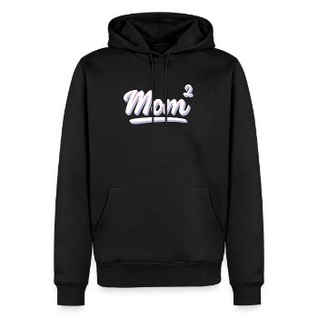 Mom hoch 2 Zwillinge Schwanger mit Zwillinge - Männer Premium Bio Hoodie - Schwarz - Vorne - Nico (187cm)