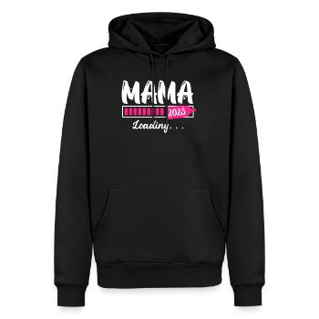 Mama to be 2023 pregnant with girl Mama - Men’s Premium Organic Hoodie - black - Front - Nico (187cm)