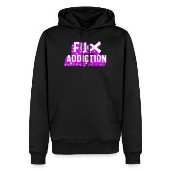 Drug Overdose Awareness Shirt, Fuck Addiction - Men’s Premium Organic Hoodie - black - Front - Nico (187cm)