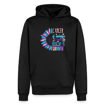 Thyroid Cancer Awareness Shirt, Survivor Cancer - Men’s Premium Organic Hoodie - black - Front - Nico (187cm)