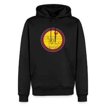 Deaf Awareness Month Shirt, Ich liebe dich Handherz - Männer Premium Bio Hoodie - Schwarz - Vorne - Nico (187cm)