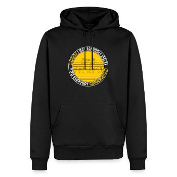 Chemise du Mois de la sensibilisation aux sourds, Avertissement je peux - Sweat à capuche Premium bio Homme - noir - Devant - Nico (187cm)