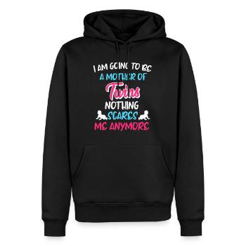 Mutter von Zwillingen Liebe hoch 2 schwangere Mama - Männer Premium Bio Hoodie - Schwarz - Vorne - Nico (187cm)