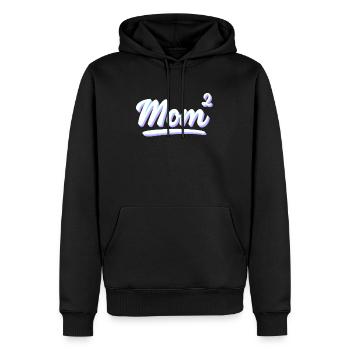 Mom hoch 2 Zwillinge Schwanger mit Zwillinge - Männer Premium Bio Hoodie - Schwarz - Vorne - Nico (187cm)