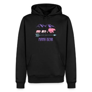 Mama Bear Familie Kinder Tochter Sohn Mama - Männer Premium Bio Hoodie - Schwarz - Vorne - Nico (187cm)