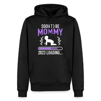 Mommy to be Mutter schwanger Baby loading Mama - Männer Premium Bio Hoodie - Schwarz - Vorne - Nico (187cm)
