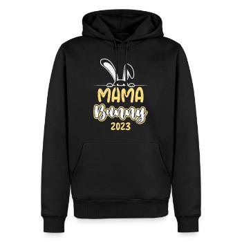 Maman Lapin 2023 tomber enceinte Mère Maman - Sweat à capuche Premium bio Homme - noir - Devant - Nico (187cm)