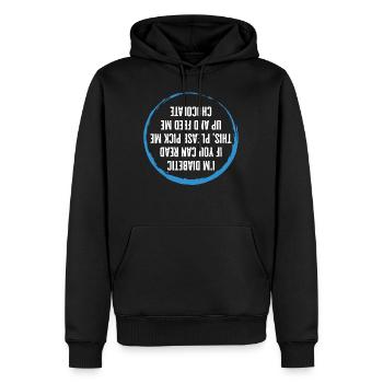 Diabetes Awareness Month Shirt, ich bin Diabetiker - Männer Premium Bio Hoodie - Schwarz - Vorne - Nico (187cm)