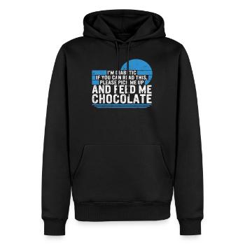 Upside-Down-Design - Männer Premium Bio Hoodie - Schwarz - Vorne - Nico (187cm)
