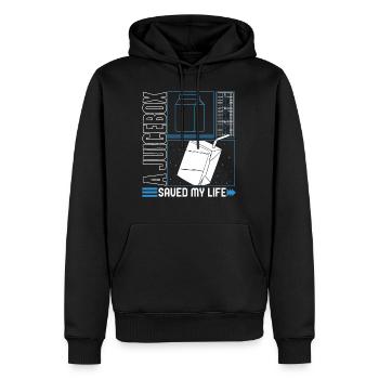 Diabetes Awareness Month Shirt, A Juice Box Saved - Men’s Premium Organic Hoodie - black - Front - Nico (187cm)
