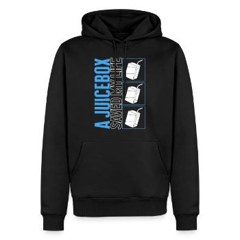 Diabetes Awareness Month Shirt, A Juice Box Saved - Men’s Premium Organic Hoodie - black - Front - Nico (187cm)