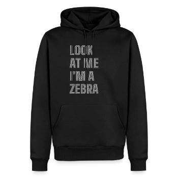 Zoo Tier Schwarz Weißer Streifen - Männer Premium Bio Hoodie - Schwarz - Vorne - Nico (187cm)