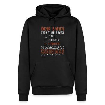 Weihnachtsmann Sukkulent Dorn Prick - Männer Premium Bio Hoodie - Schwarz - Vorne - Nico (187cm)