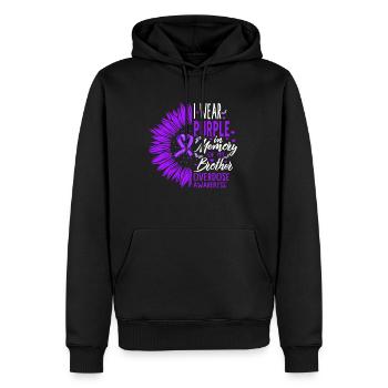 Drug Overdose Awareness Shirt, In Memory Of My - Men’s Premium Organic Hoodie - black - Front - Nico (187cm)