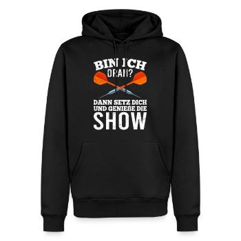 Dart spielen Dart Flights Darts Punktzahl Dart - Männer Premium Bio Hoodie - Schwarz - Vorne - Nico (187cm)