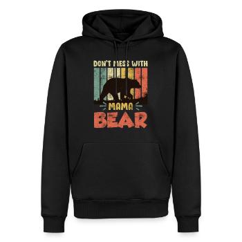 Mama Bear Familie Kinder Tochter Sohn Mama - Männer Premium Bio Hoodie - Schwarz - Vorne - Nico (187cm)