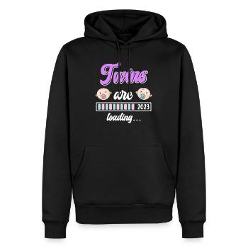 Twin Mom Twins charge Young Girls Mom - Sweat à capuche Premium bio Homme - noir - Devant - Nico (187cm)
