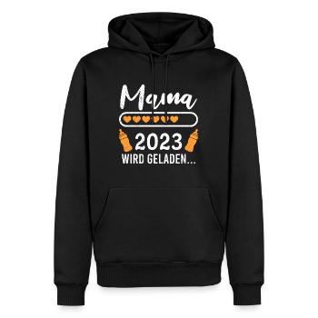 Mama 2023 loading Mutter Schwangerschaft Mama - Männer Premium Bio Hoodie - Schwarz - Vorne - Nico (187cm)