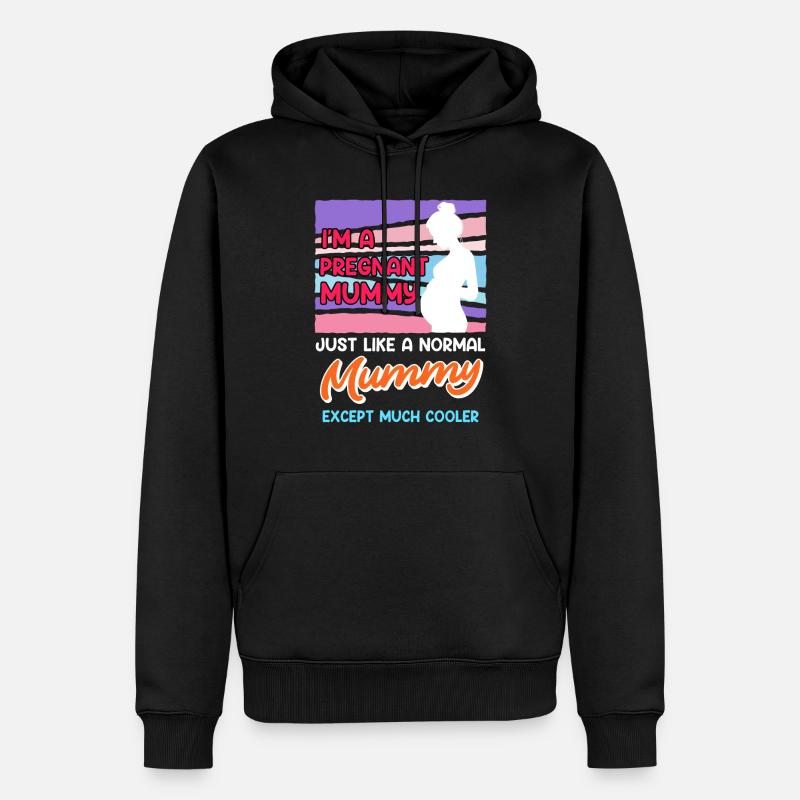 Mère enceinte Être Maman enceinte - Sweat à capuche Premium bio Homme - noir