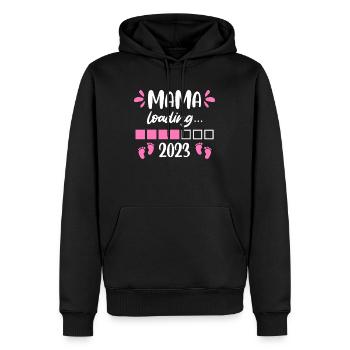 Mom 2023 Baby loading Pregnant with Girl - Men’s Premium Organic Hoodie - black - Front - Nico (187cm)