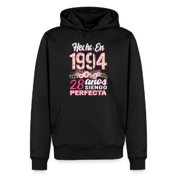 Mujer 28 Cumpleaños Regalo Hecha En 1994, 28 Anos - Men’s Premium Organic Hoodie - black - Front - Nico (187cm)