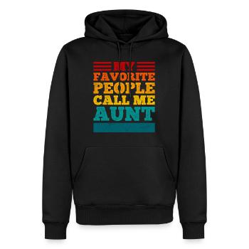 My dearest people call me Aunt - Men’s Premium Organic Hoodie - black - Front - Nico (187cm)