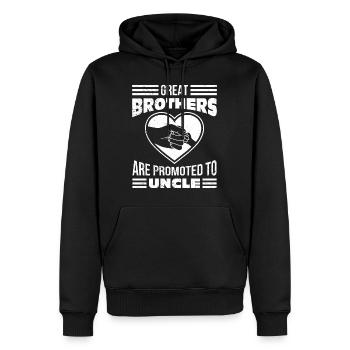 Les grands frères sont promus oncle - Sweat à capuche Premium bio Homme - noir - Devant - Nico (187cm)