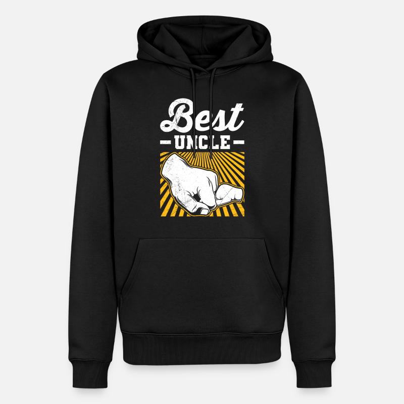 Bester Onkel - Männer Premium Bio Hoodie - Schwarz