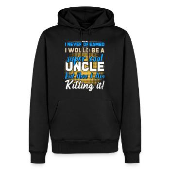 Super cooler Onkel - Männer Premium Bio Hoodie - Schwarz - Vorne - Nico (187cm)