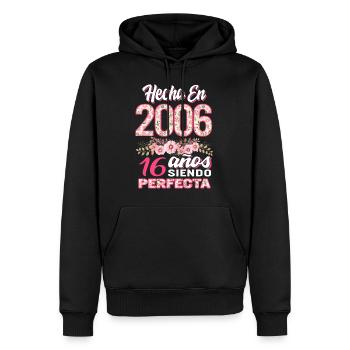 Mujer 16 Cumpleaños Regalo Hecha En 2006, 16 Anos - Männer Premium Bio Hoodie - Schwarz - Vorne - Nico (187cm)