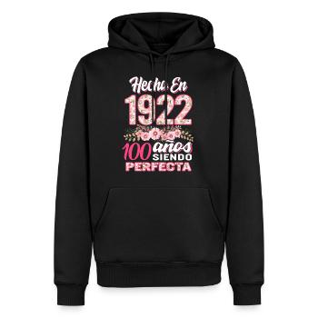 Mujer 100 Cumpleaños Regalo Hecha En 1922, 100 - Men’s Premium Organic Hoodie - black - Front - Nico (187cm)