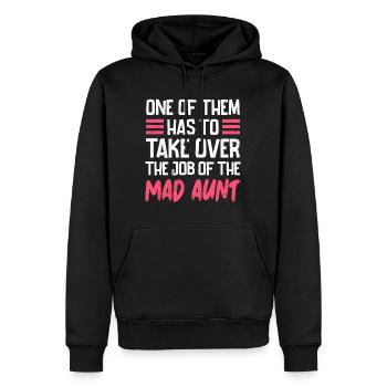 Meilleur travail de tante de la famille de crazy autom - Sweat à capuche Premium bio Homme - noir - Devant - Nico (187cm)