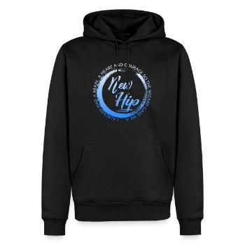 Hüftchirurgie Shirt, Neues Hip Funny Tee, Bionic - Männer Premium Bio Hoodie - Schwarz - Vorne - Nico (187cm)
