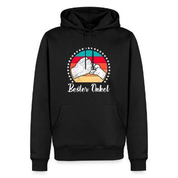Bester Onkel - Männer Premium Bio Hoodie - Schwarz - Vorne - Nico (187cm)