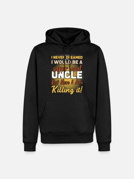 Super cool uncle - Men’s Premium Organic Hoodie - black
